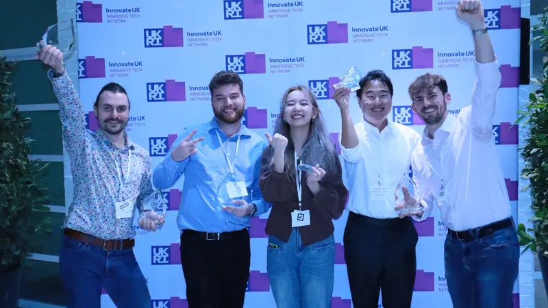 Team celebrating the jury award