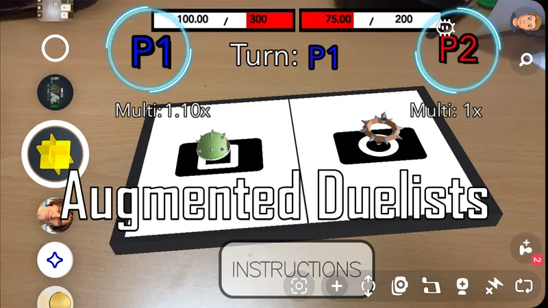 Augmented Duelists battleground through Snapchat