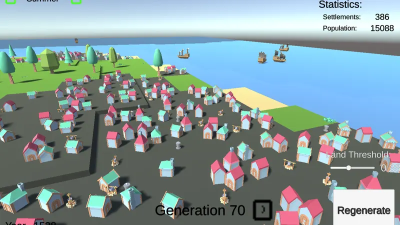 Procedurally generated civilization map