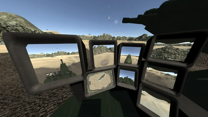 First-person view from the rocket battery